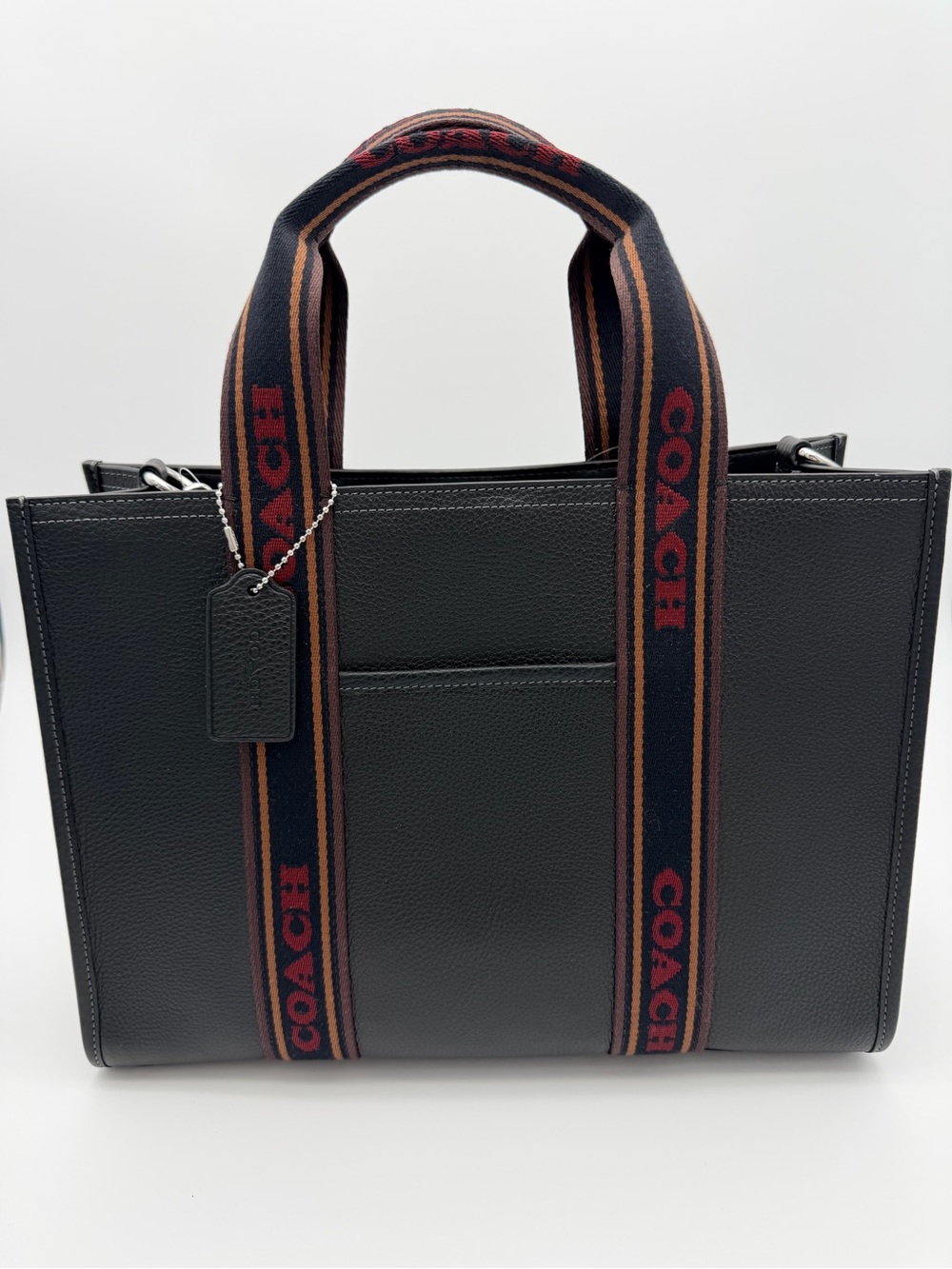 COACH Black Pebbled Leather Tote Crossbody CU997 NWT